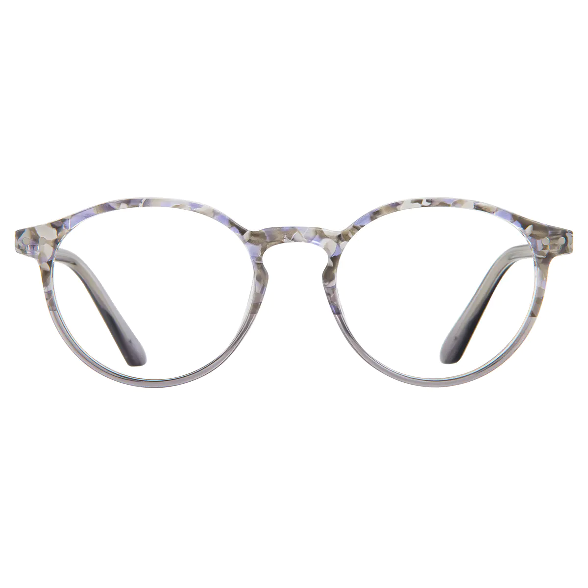 Round Grey Eyeglasses