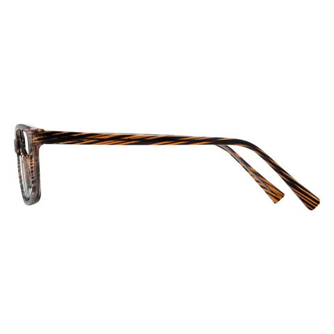 Rectangle Brown Eyeglasses
