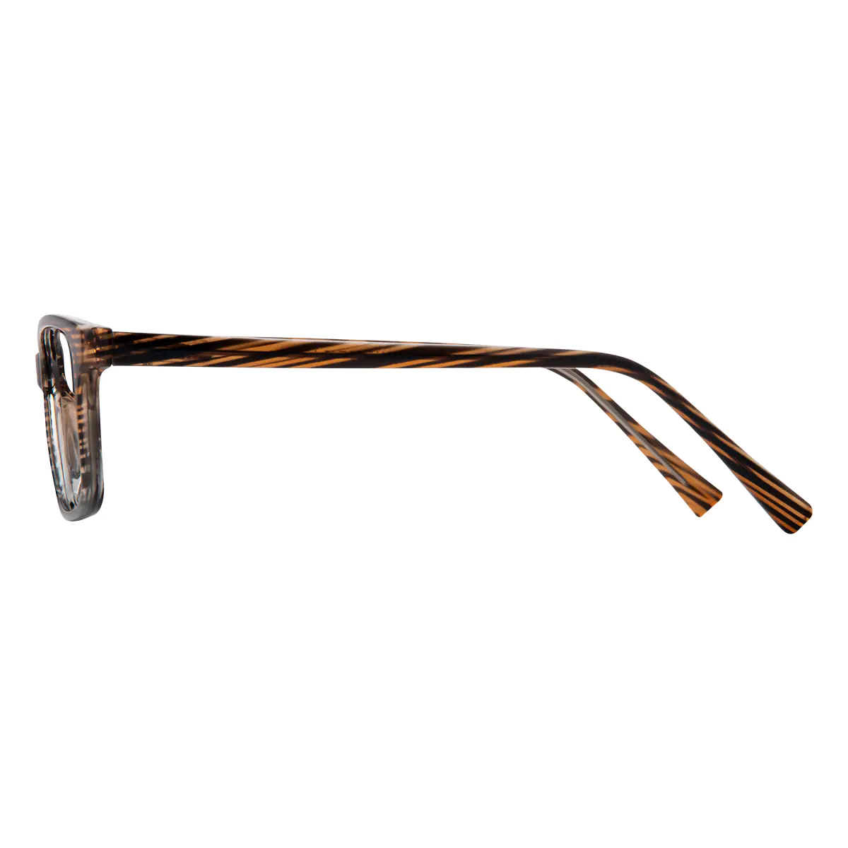 Rectangle Brown Eyeglasses