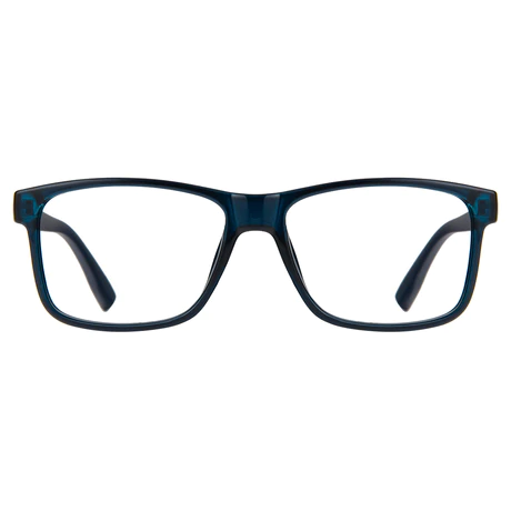 Rectangle Transparent Blue Eyeglasses