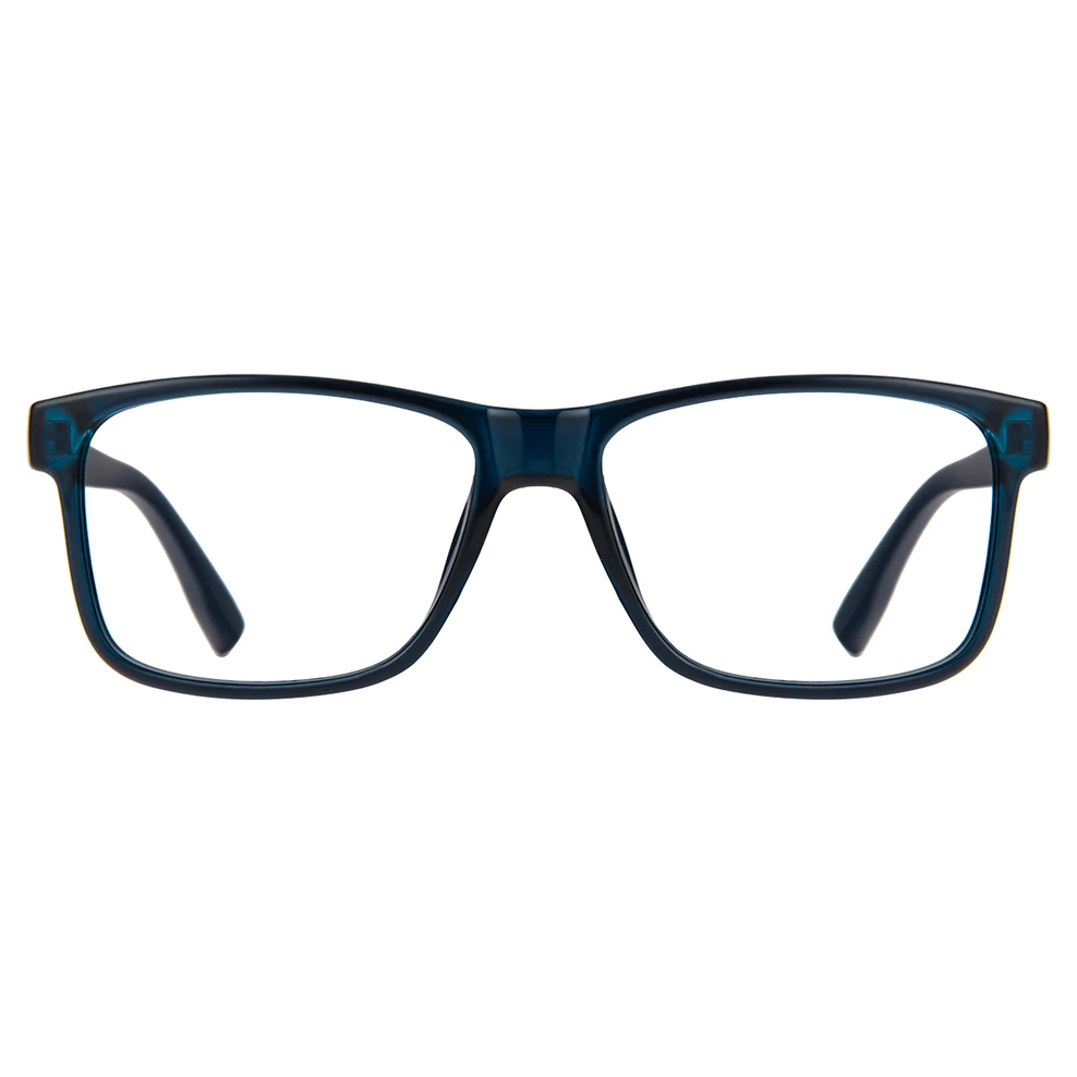 Rectangle Transparent Blue Eyeglasses