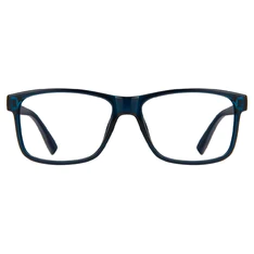 Rectangle Transparent Blue Eyeglasses
