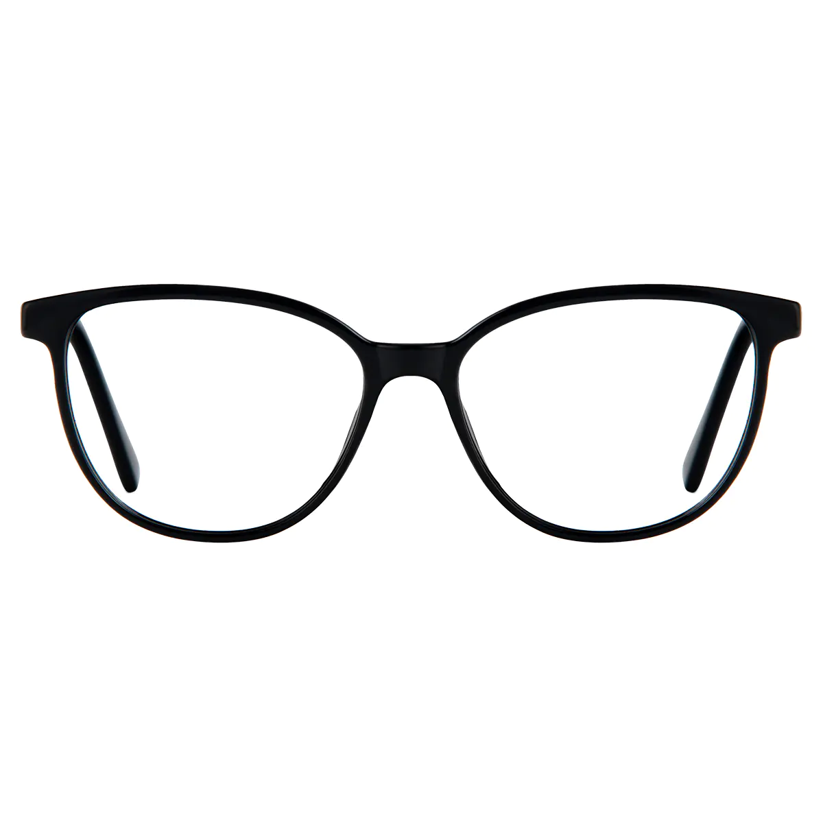 Oval Black Reading Glasses