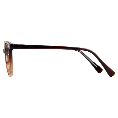 Oval Gradient Brown Eyeglasses