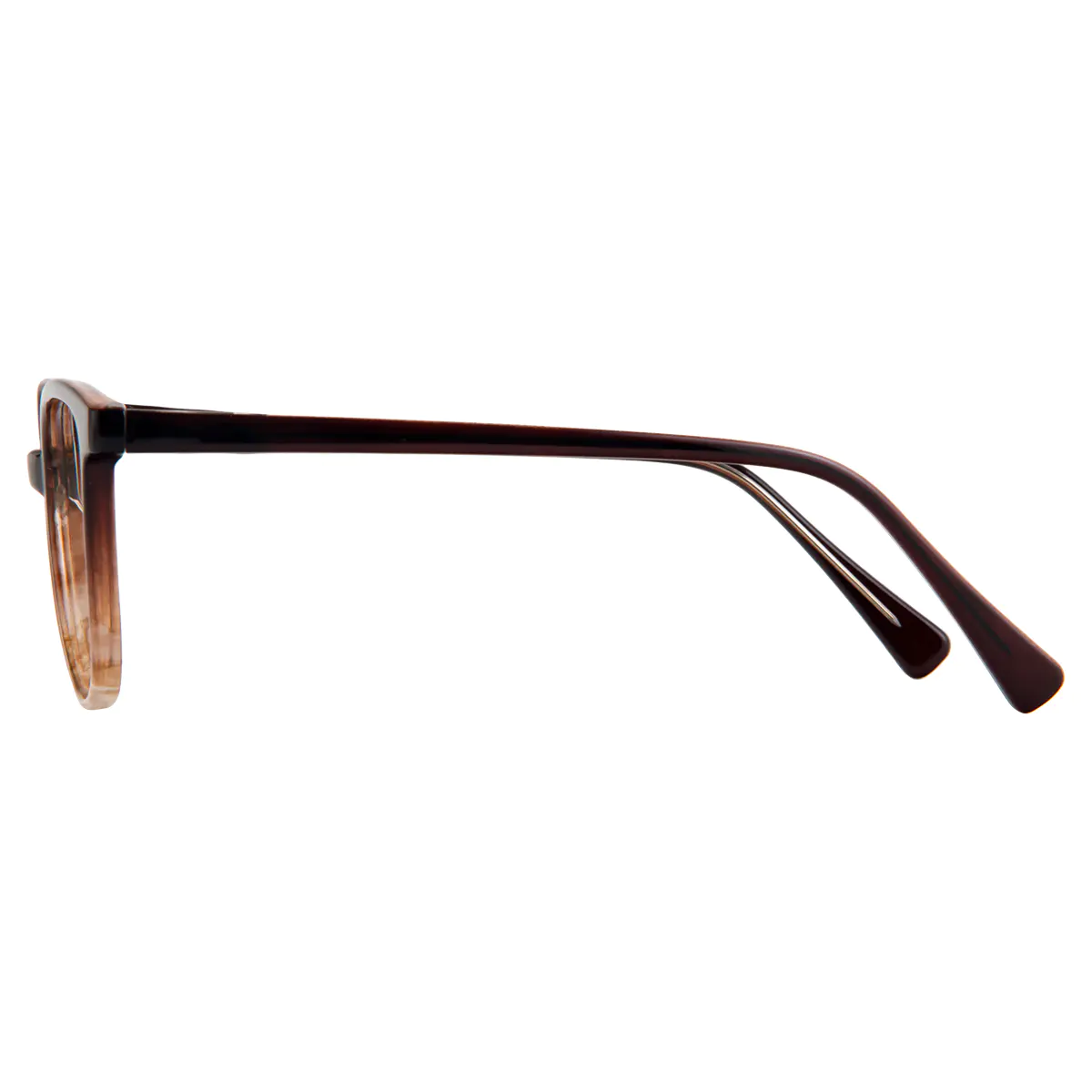Oval Gradient Brown Eyeglasses
