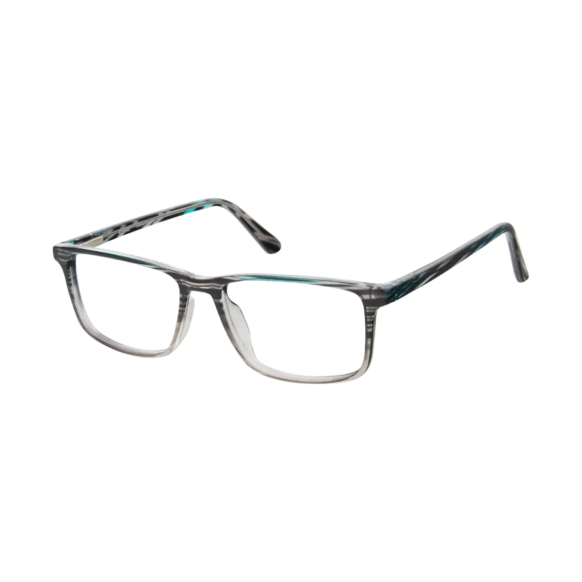 Rectangle Black/Gray Eyeglasses