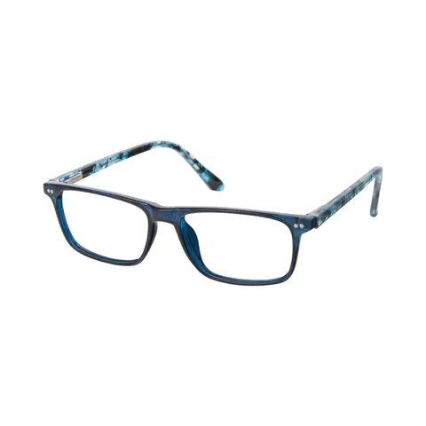 Rectangle Transparent Blue Eyeglasses
