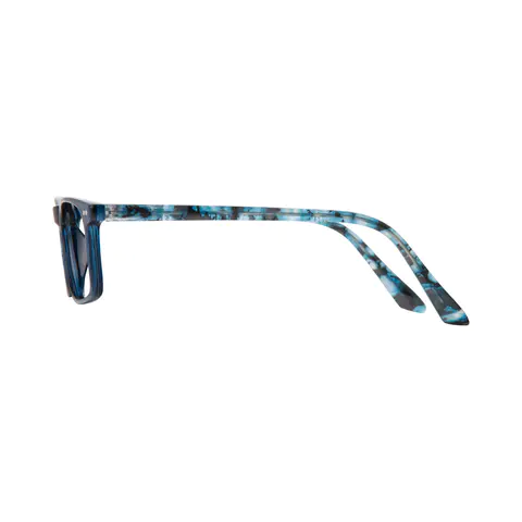 Rectangle Transparent Blue Eyeglasses