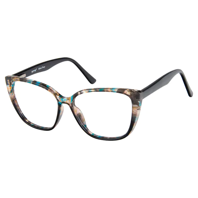 Square Tortoiseshell/Black Eyeglasses