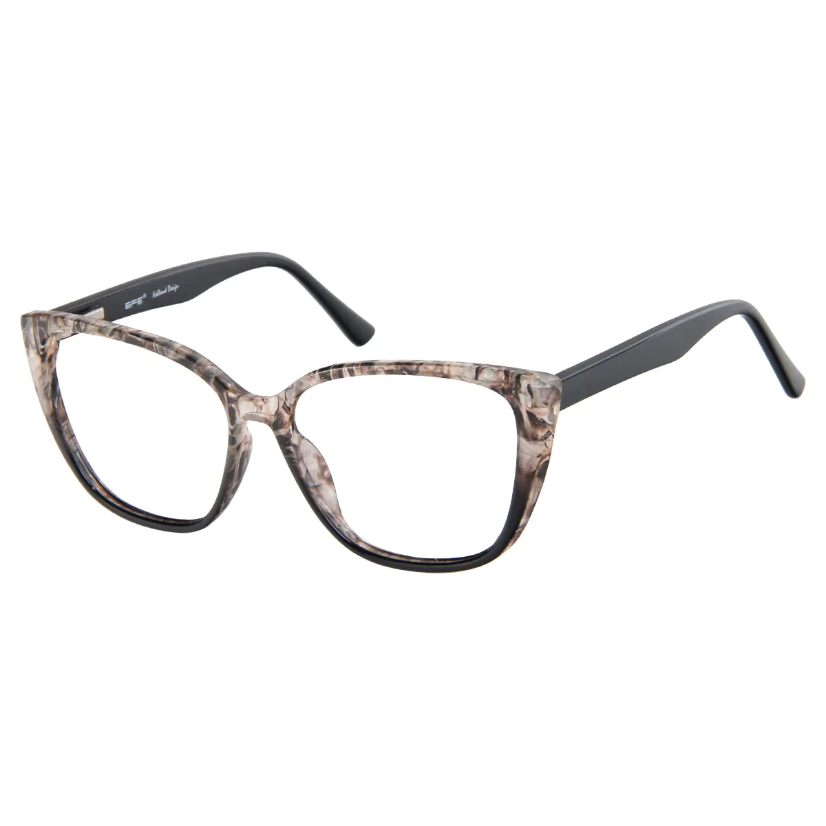 Square Transparent Brown Reading Glasses