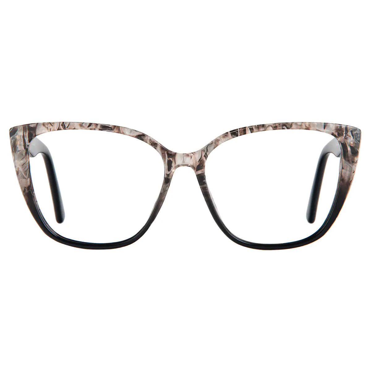 Square Transparent Brown Reading Glasses