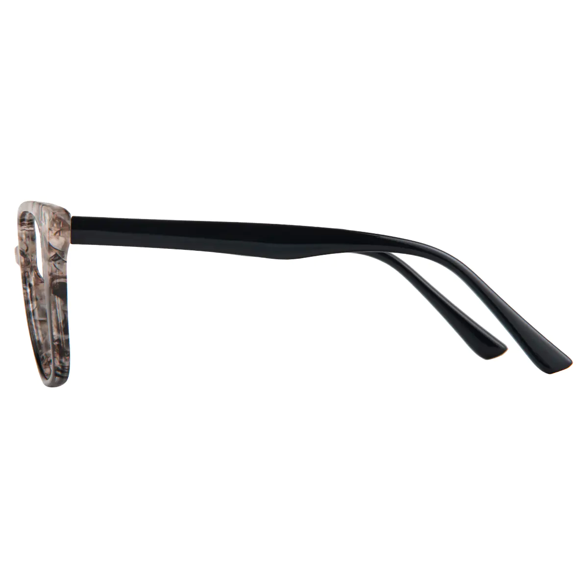 Square Transparent Brown Reading Glasses