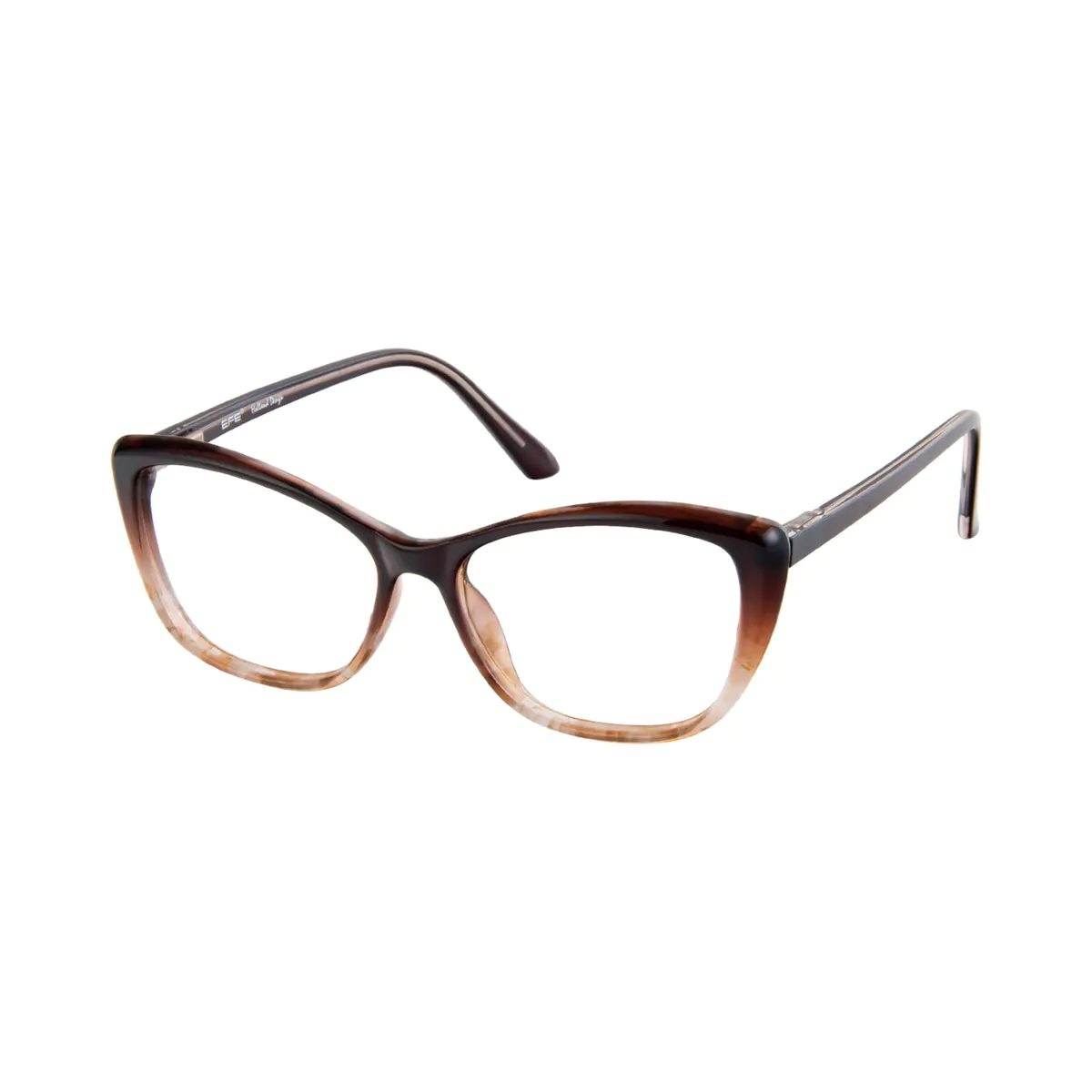 Rectangle Gradient Brown Eyeglasses