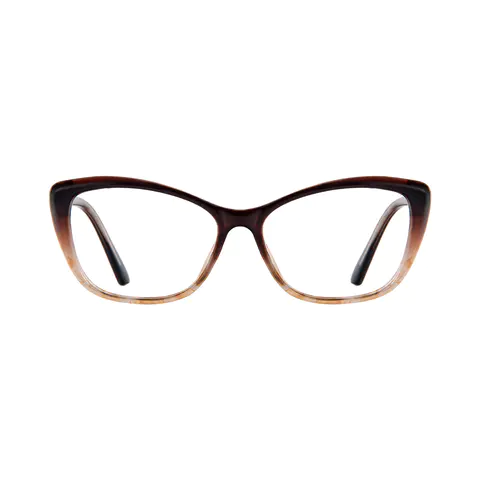 Rectangle Gradient Brown Eyeglasses