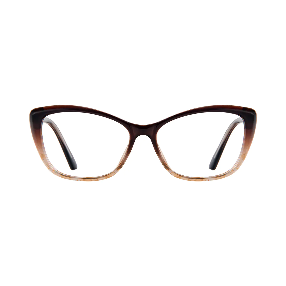 Rectangle Gradient Brown Eyeglasses