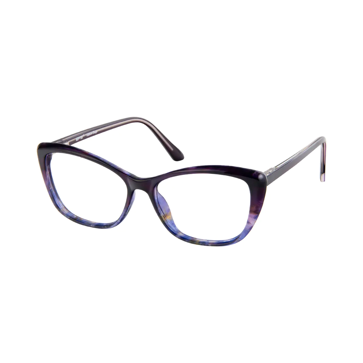 Rectangle Gradient Purple Eyeglasses