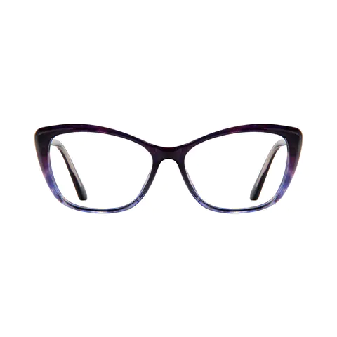 Rectangle Gradient Purple Eyeglasses