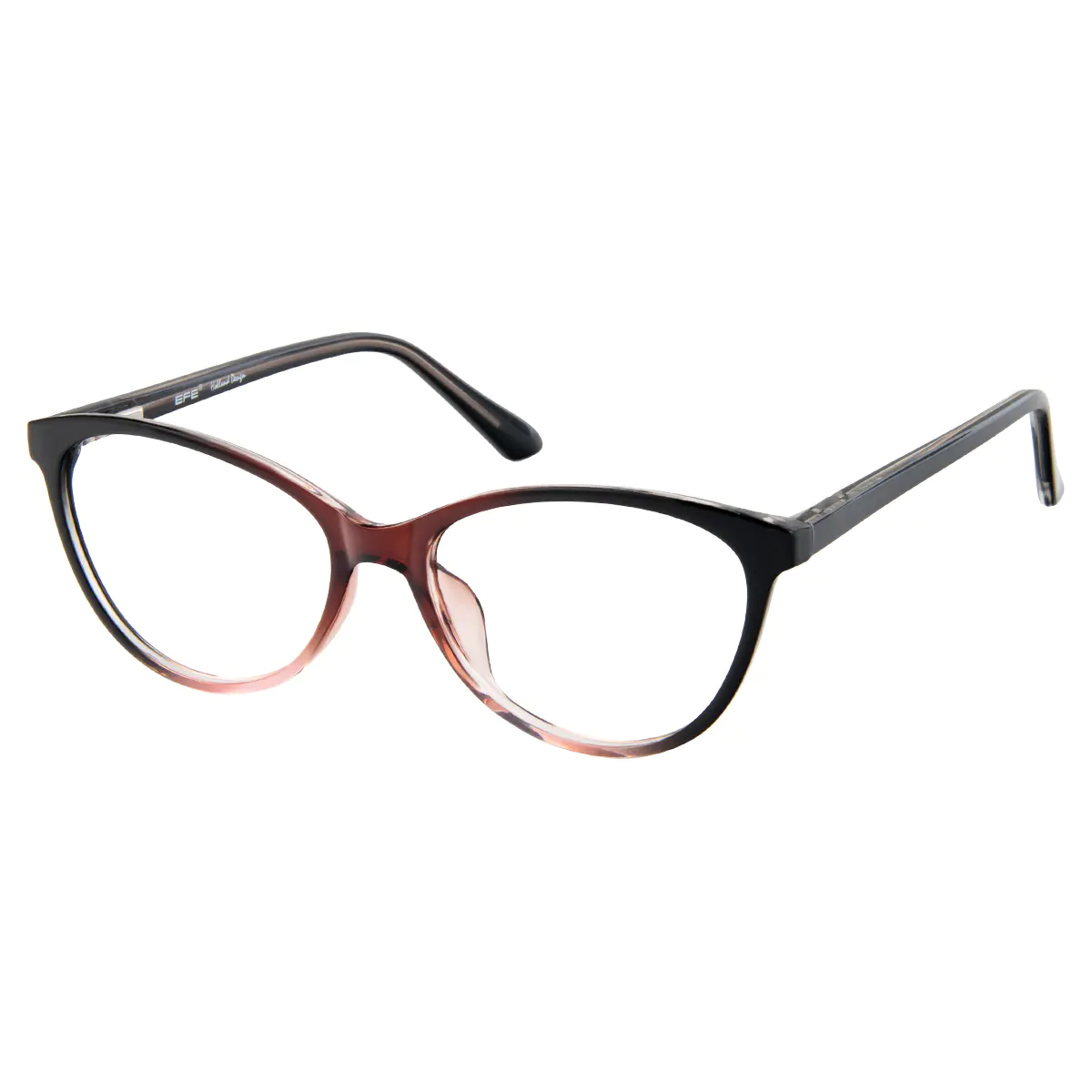 Cat-eye Black/Brown Eyeglasses
