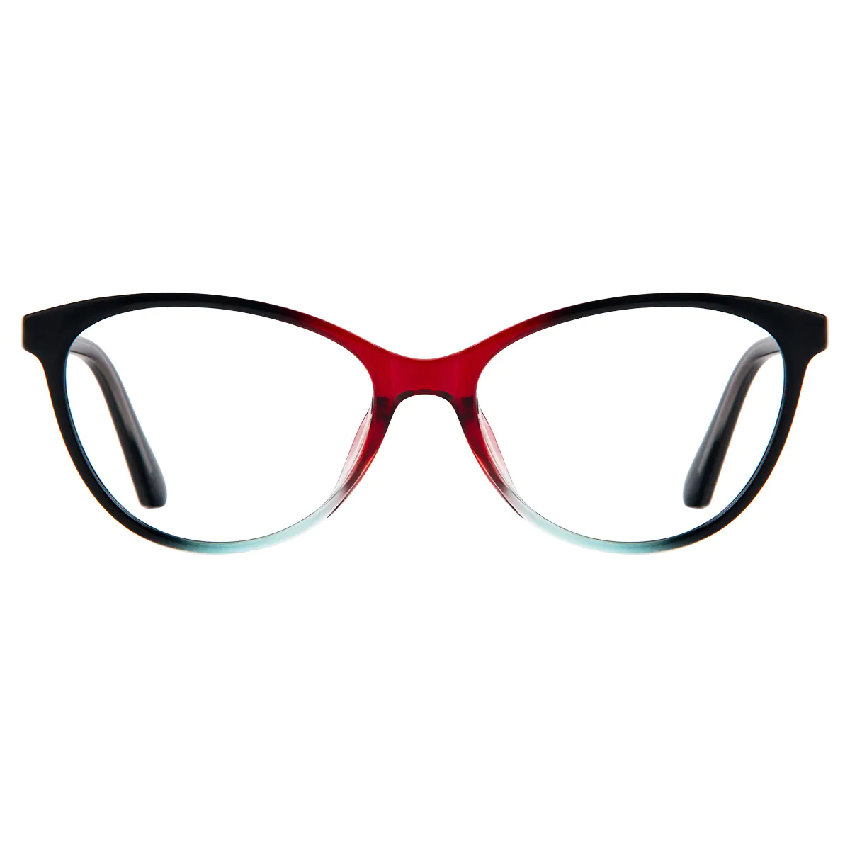 Cat-eye Black/Red Eyeglasses