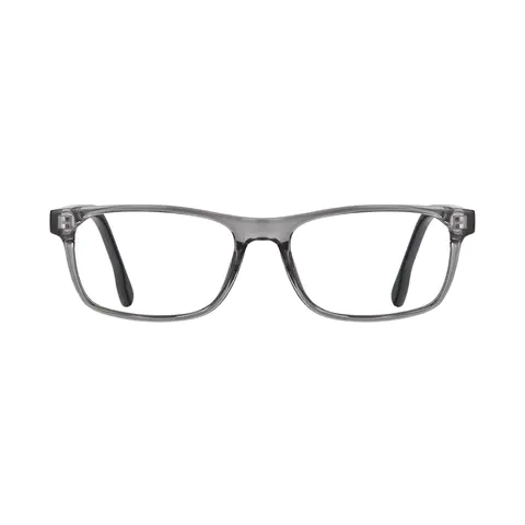 Rectangle Transparent Gray Reading Glasses