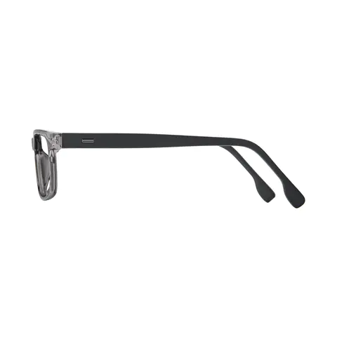 Rectangle Transparent Gray Reading Glasses