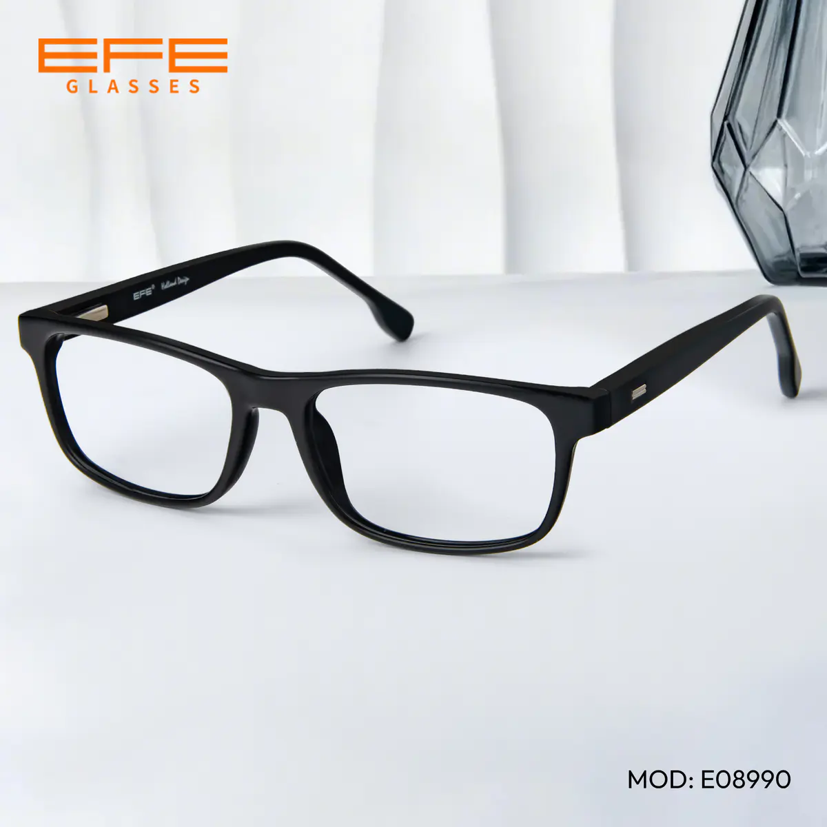 Rectangle Transparent Gray Eyeglasses