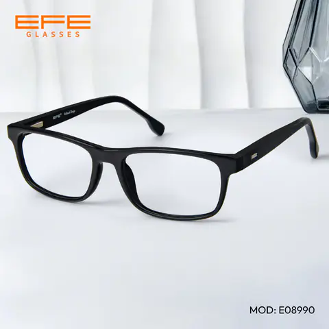Rectangle Transparent Brown Eyeglasses