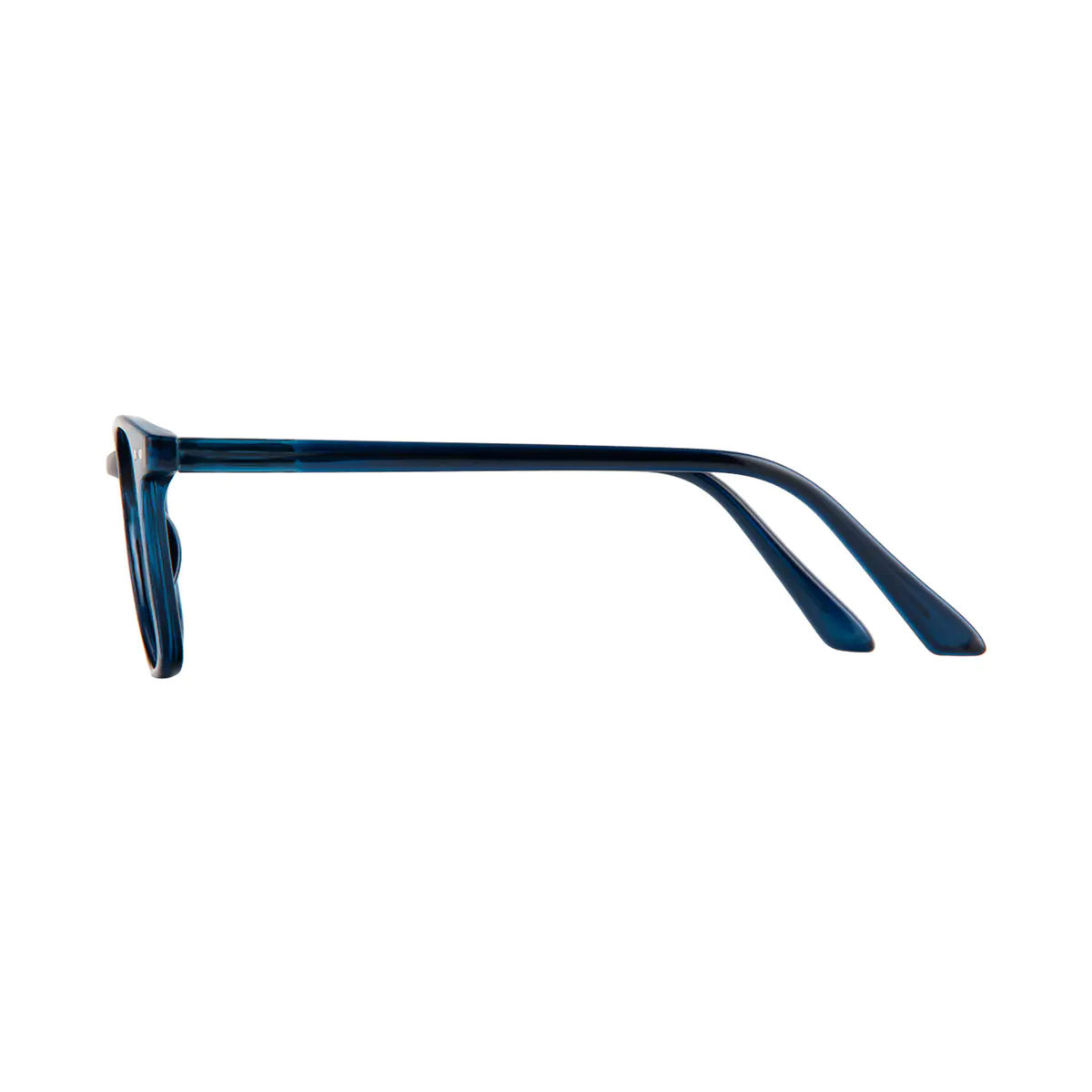 Rectangle Transparent Blue Eyeglasses