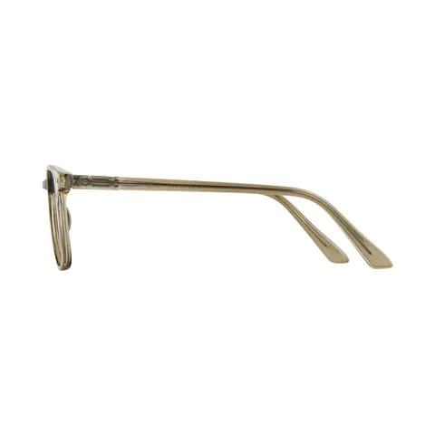 Rectangle Transparent Green Eyeglasses