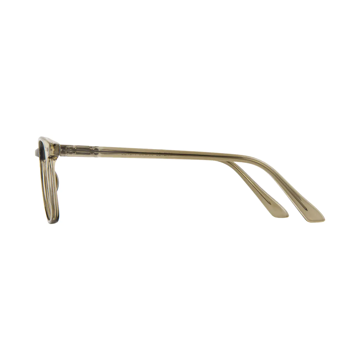 Rectangle Transparent Green Eyeglasses