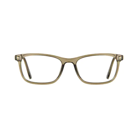 Rectangle Transparent Green Eyeglasses