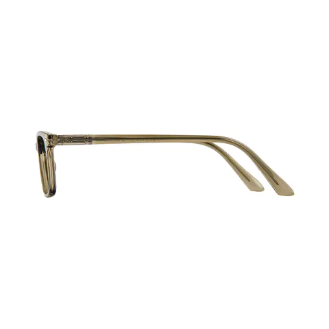 Rectangle Transparent Green Eyeglasses