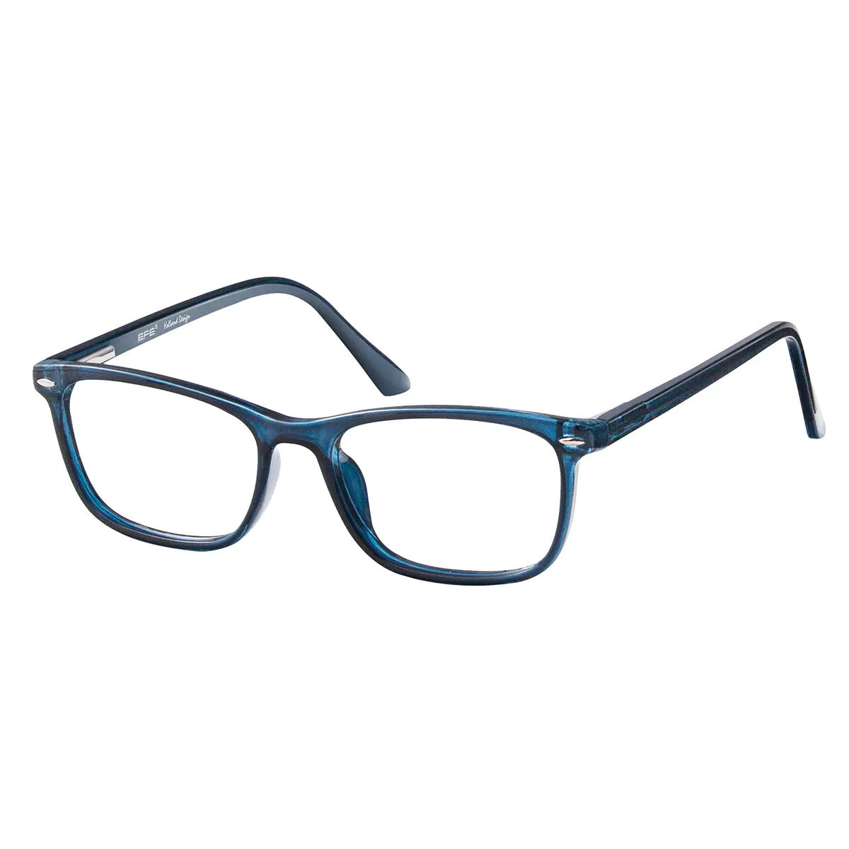 Rectangle Transparent Gray Eyeglasses