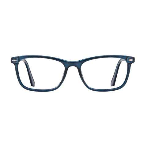 Rectangle Transparent Gray Eyeglasses