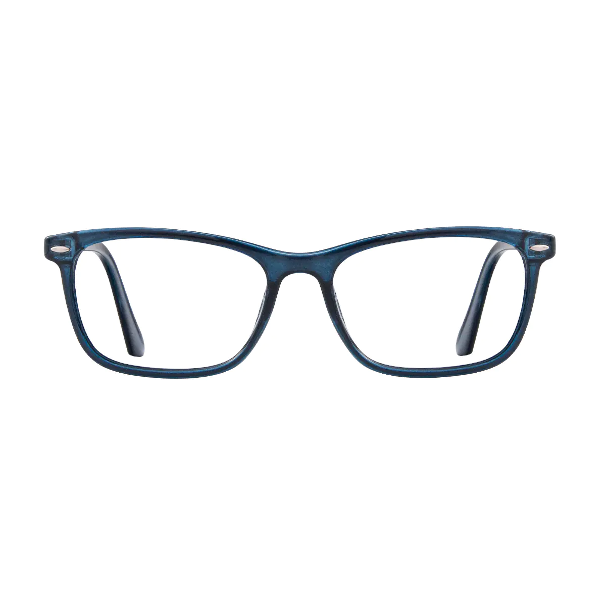 Rectangle Transparent Gray Eyeglasses