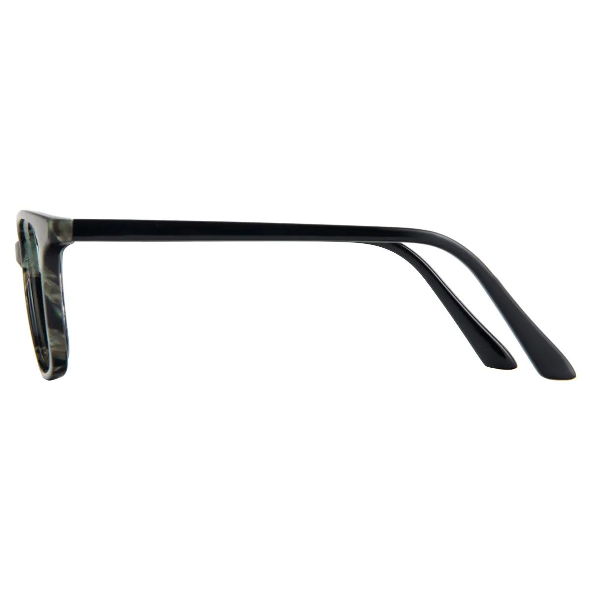 Square Black/Green Reading Glasses