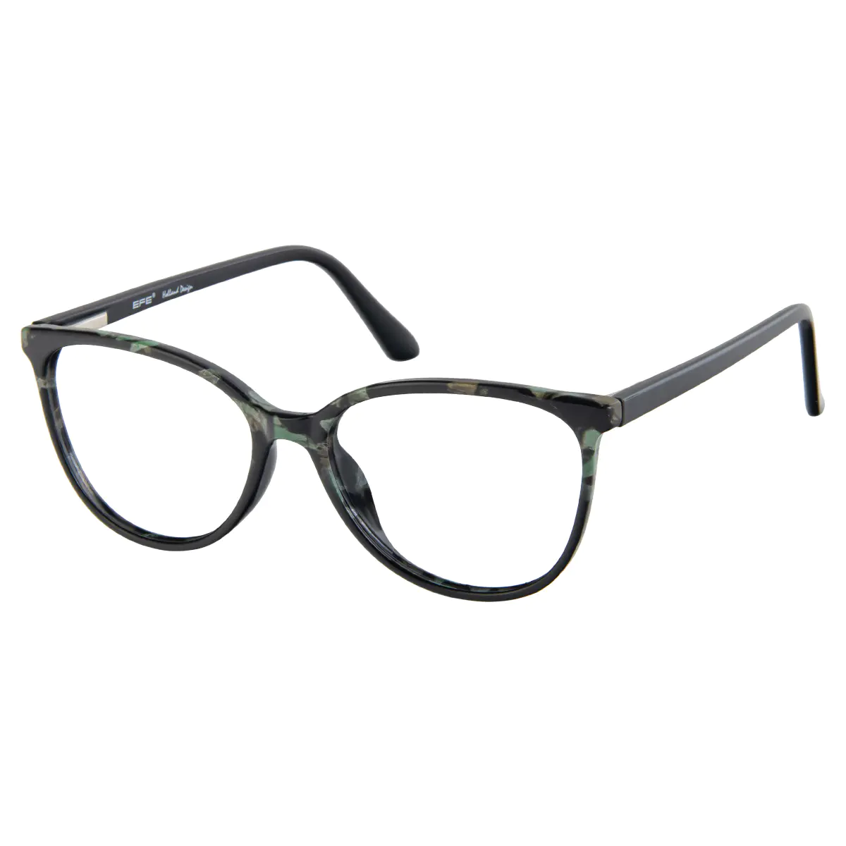 Cat-eye Black/Green Eyeglasses