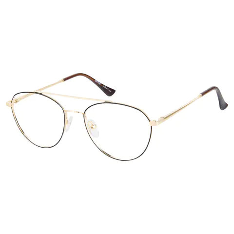 Aviator Black Gold Eyeglasses