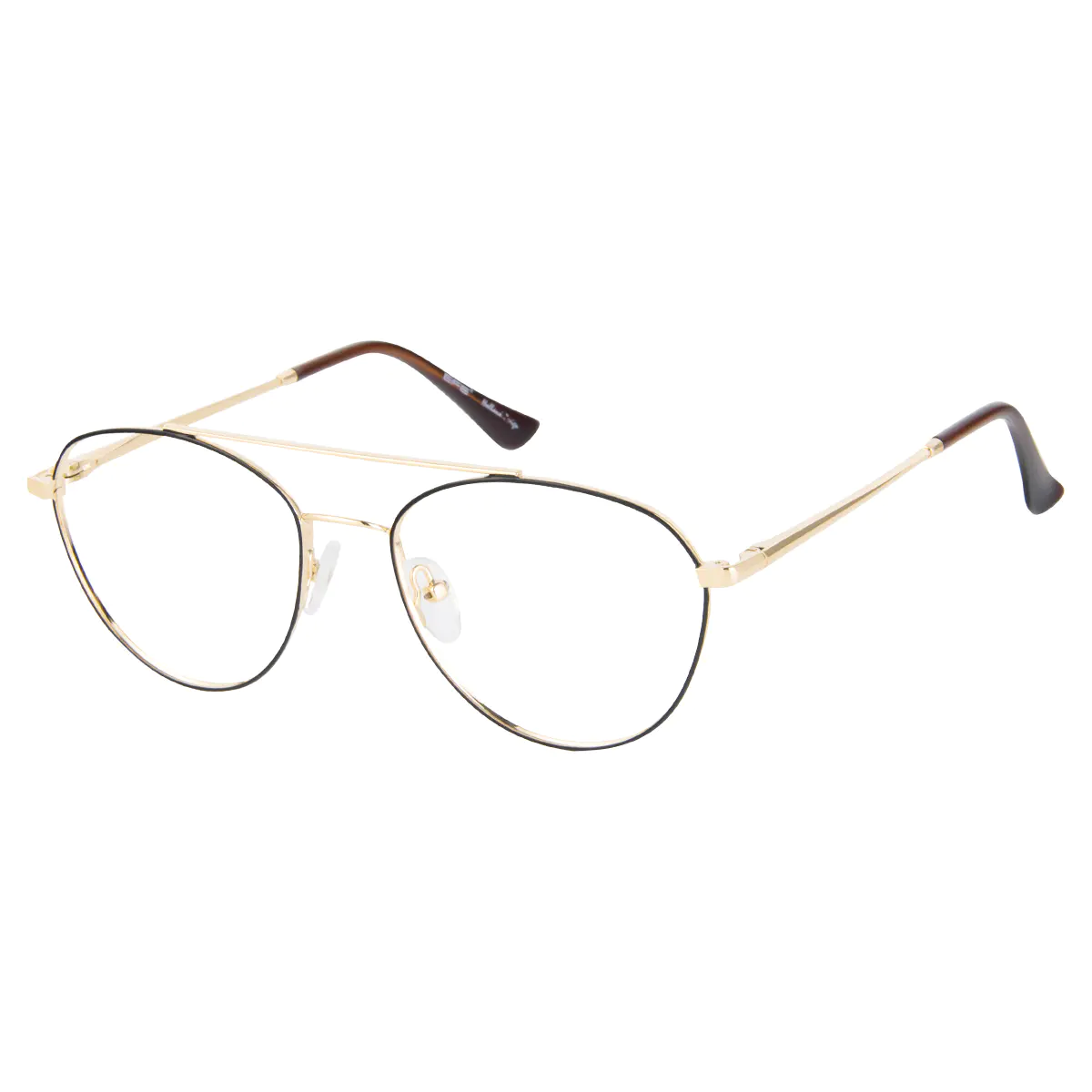 Aviator Black Gold Eyeglasses