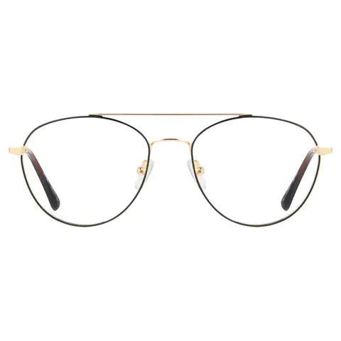 Aviator Black Gold Eyeglasses