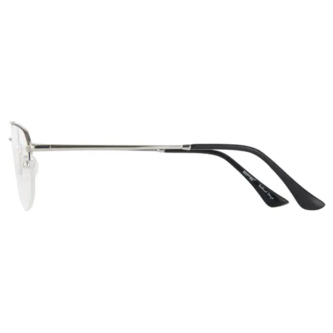 Aviator Black Silver Eyeglasses