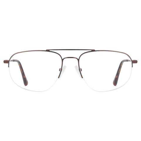 Aviator Brown Eyeglasses