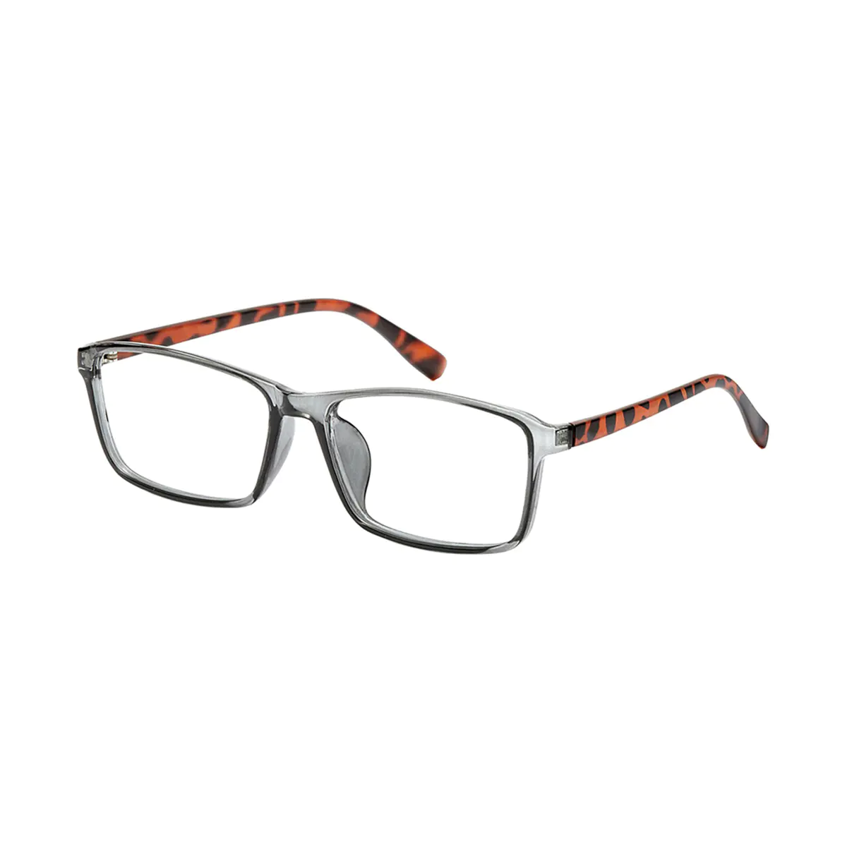 Rectangle Grey Eyeglasses