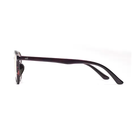 Oval Black/Pink Gold Eyeglasses