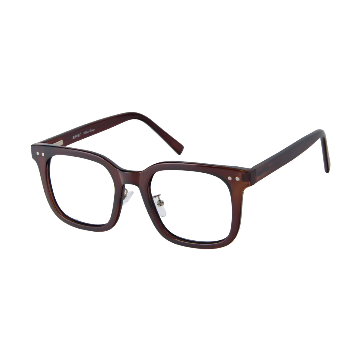 Square Brown Eyeglasses