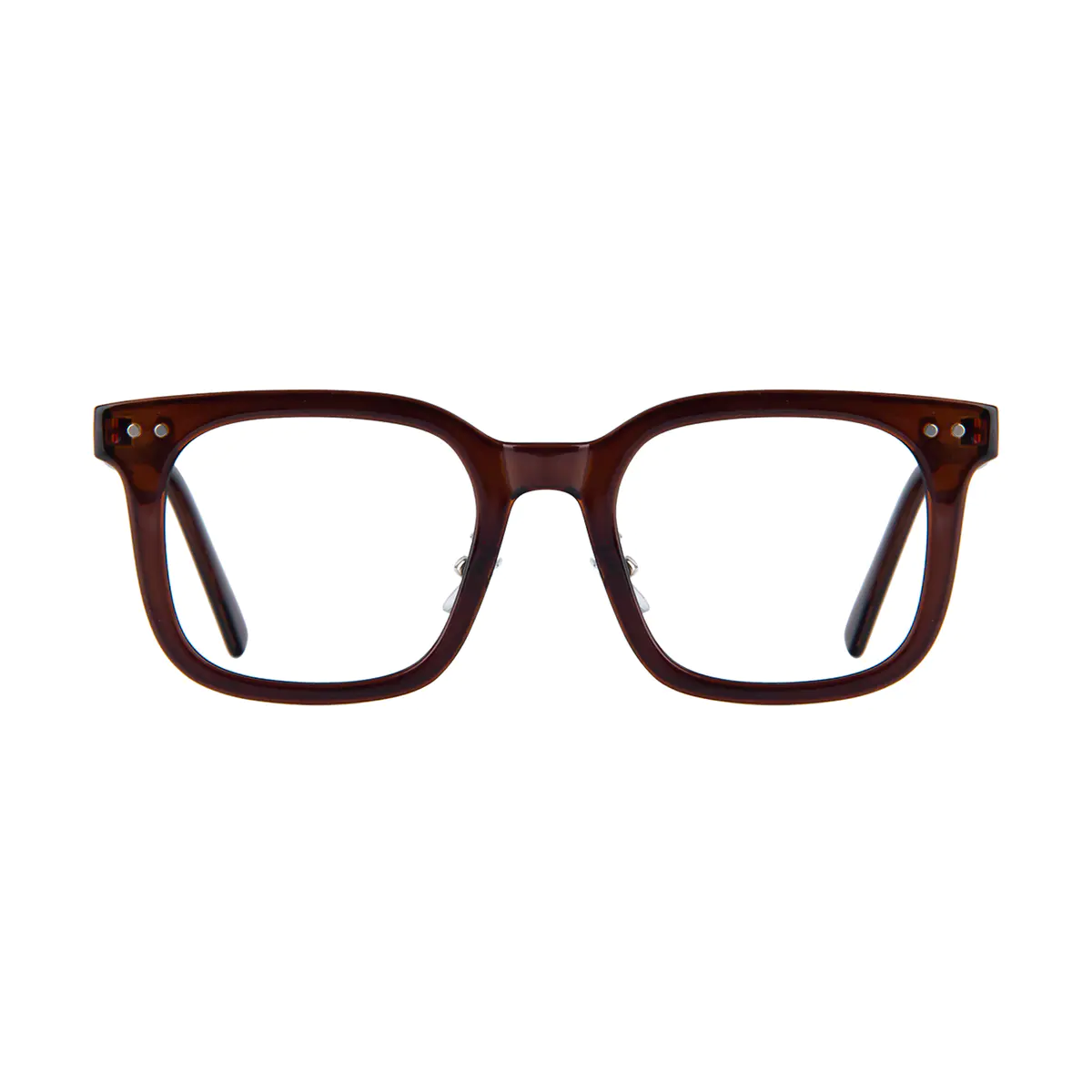 Square Brown Eyeglasses