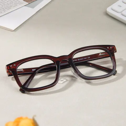 Square Brown Eyeglasses