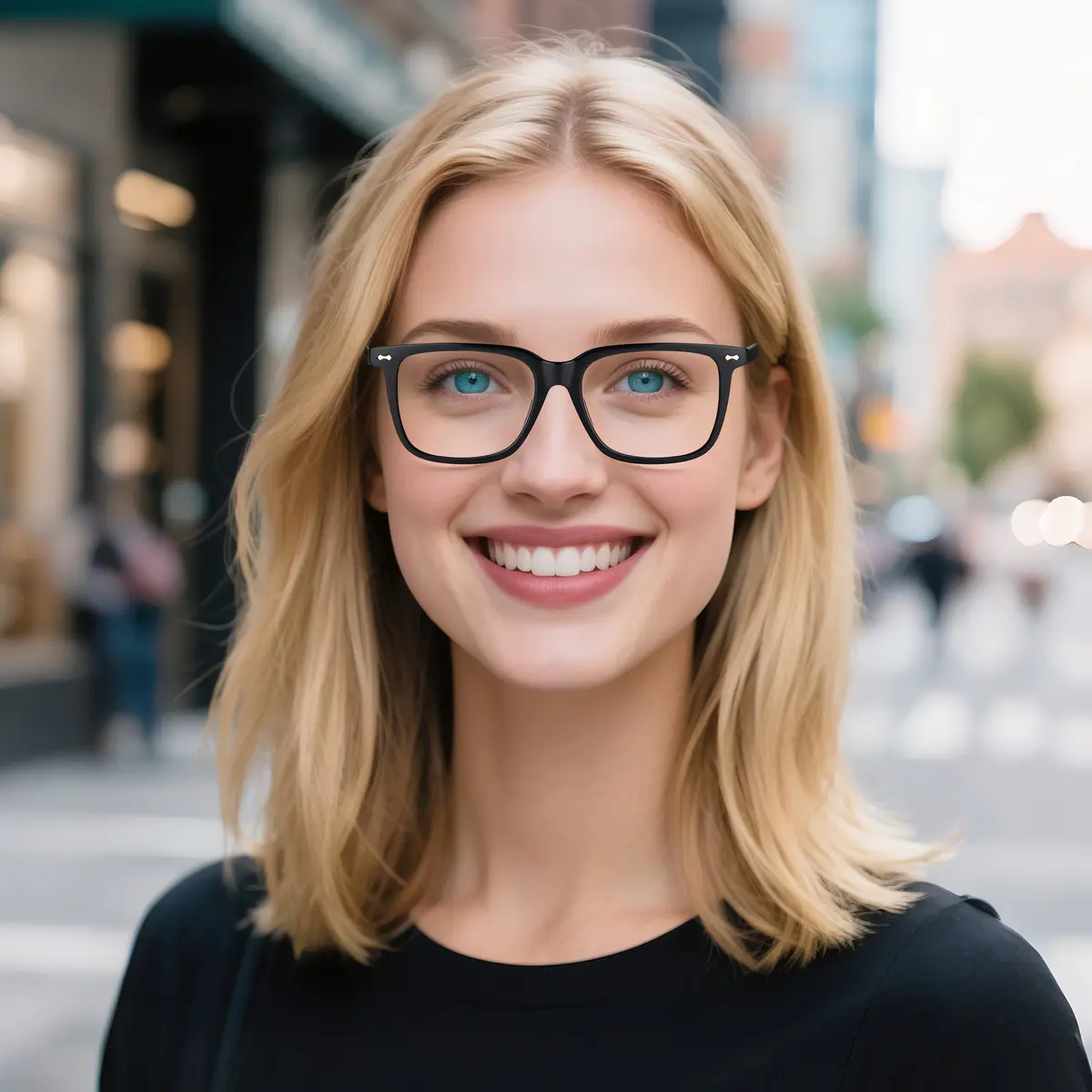 Square Black/Gray Glasses