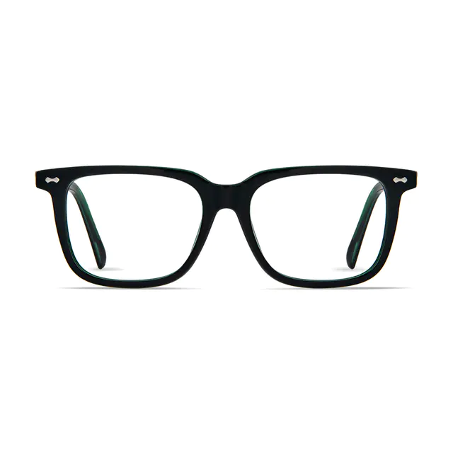 Square Black/Green Eyeglasses