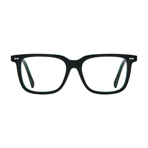 Square Black/Green Reading Glasses